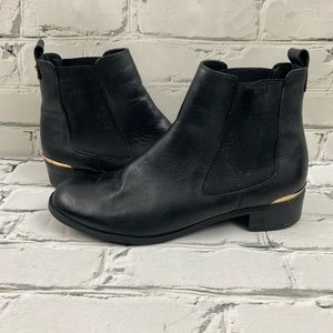 Luca Ferri leather boots with gold heel details